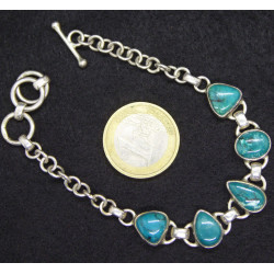 Bracelet Chrysocolle et Argent 925