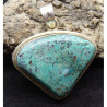 Triangular Chrysocolla Pendant