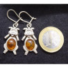 Boucles d'Oreille en Ambre Cochons