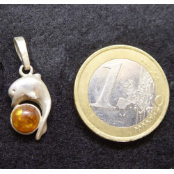 Amber Dolphin Pendant