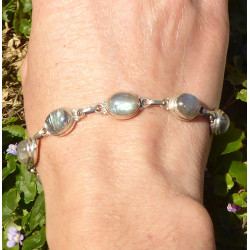 Oval Labradorite Cabochons Bracelet