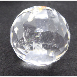 Faceted Rock Crystal Sphere