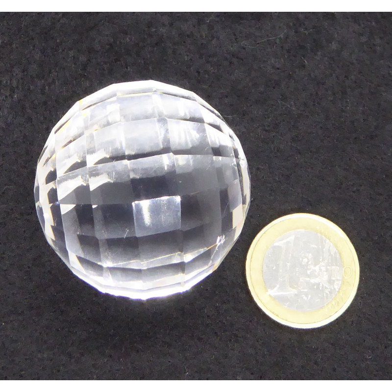 Faceted Rock Crystal Sphere