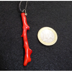 Pendentif Branche de Corail Rouge