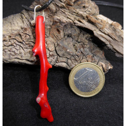 Pendentif Branche de Corail Rouge
