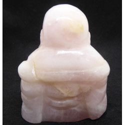 Bouddha en Quartz Rose