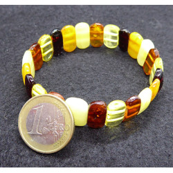 Bracelet en Ambre Multicolore