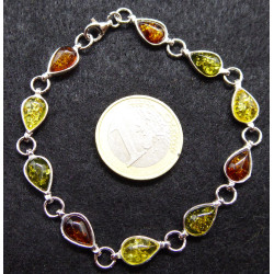 Amber and Silver Bracelet: 3 colors