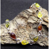 Bracelet 3 Ambres et Argent en Goutte