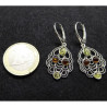 Amber Silver Lace Earrings