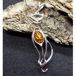 Amber Cat Pendant