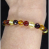 3 colors Faceted Amber Bracelet