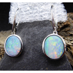 Precious Opale Silver Lever-Back Earrings