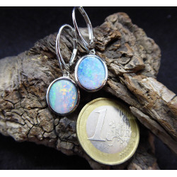 Precious Opale Silver Lever-Back Earrings