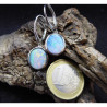 Boucles d'Oreille Ronde en Opale Précieuse