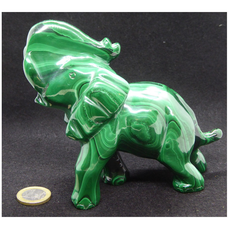 Grand éléphant malachite