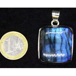 pendentif argent et labradorite