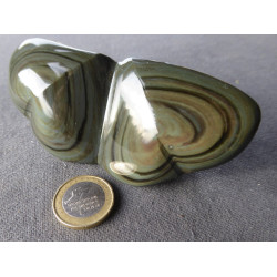 double coeur en obsidienne oeil céleste