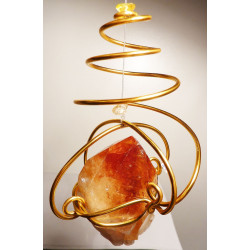 suspension en spirale cristal de citrine