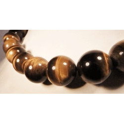 collier oeil de tigre en perles rondes