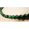 collier malachite en perles rondes
